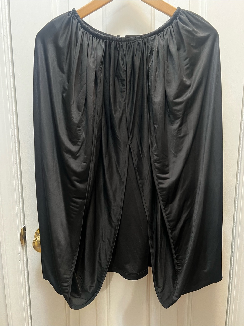 Eloquii Black Satin Tulip Top Sz 18/20